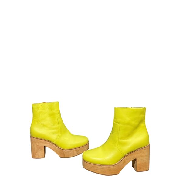 Charlotte stone Paz clog boot in leather size 10 - Picture 1 of 8